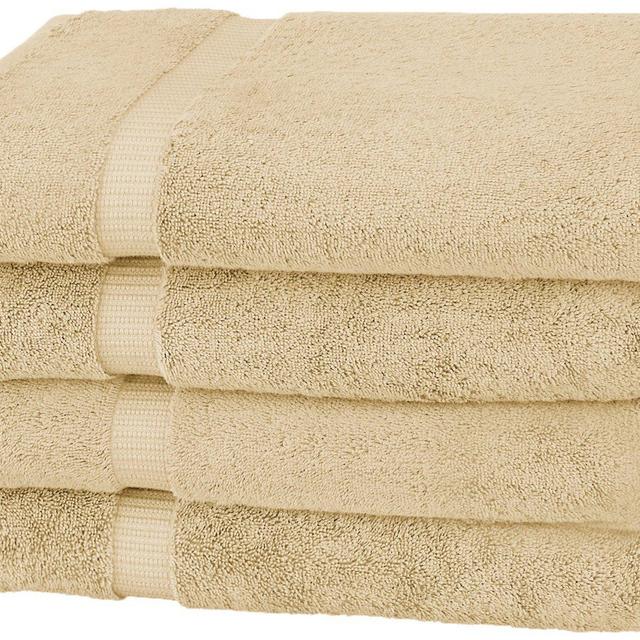 Pinzon Organic Cotton Bath Towel, Set of 4, Sand