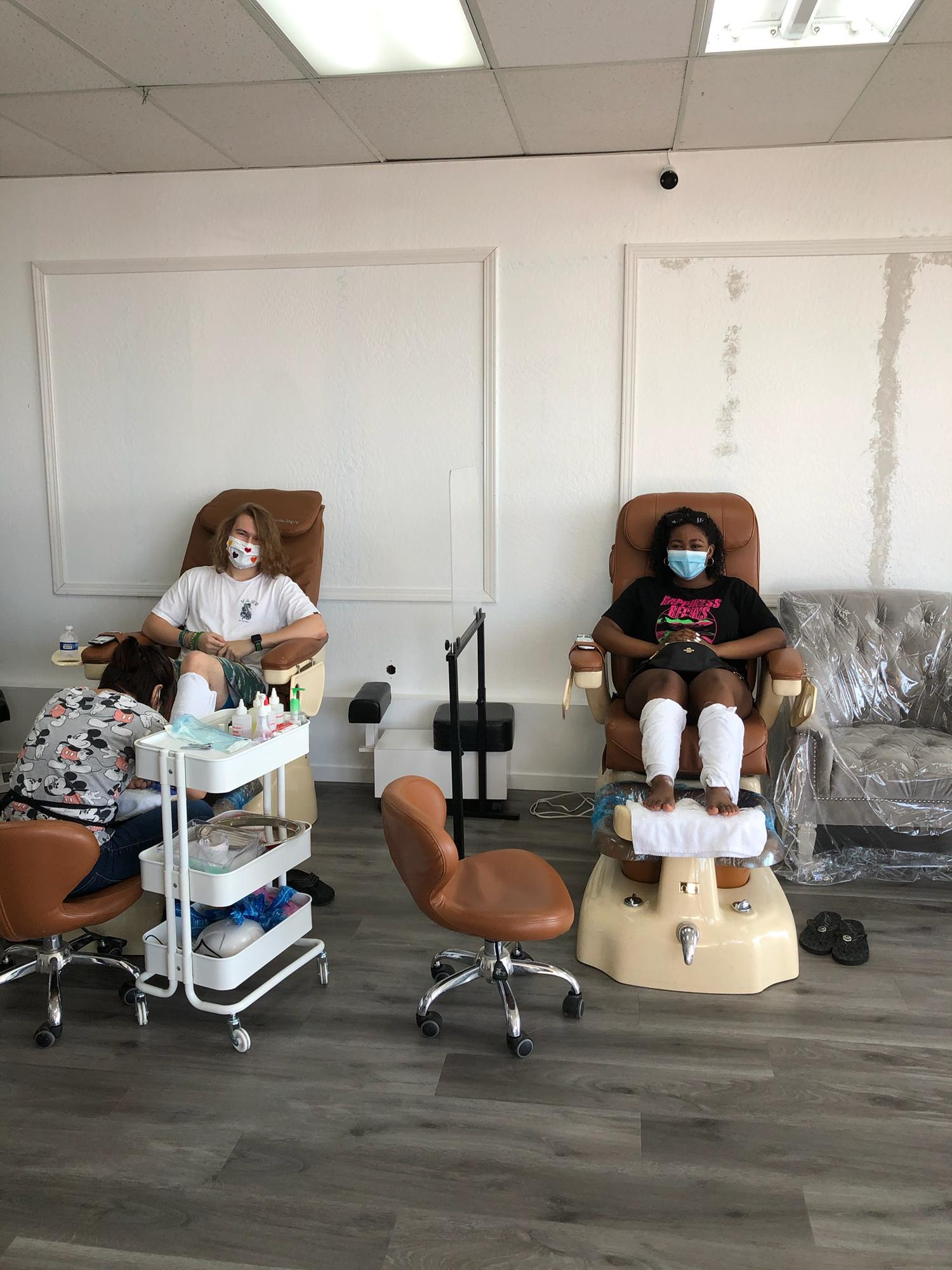 Here we are on the mani-pedi date Gunner planned for us. I loved it!