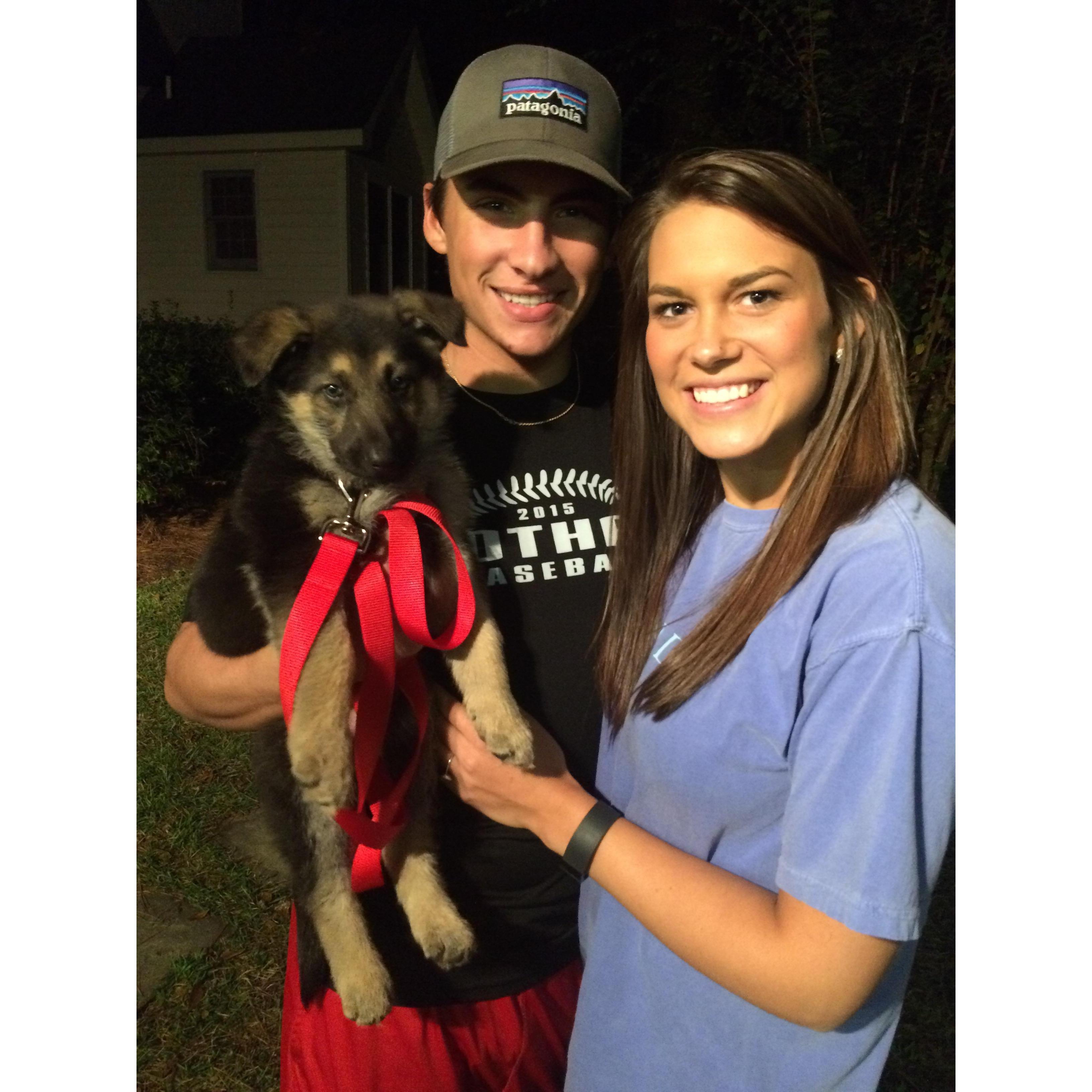 The day we bought our sweet boy, Duke.