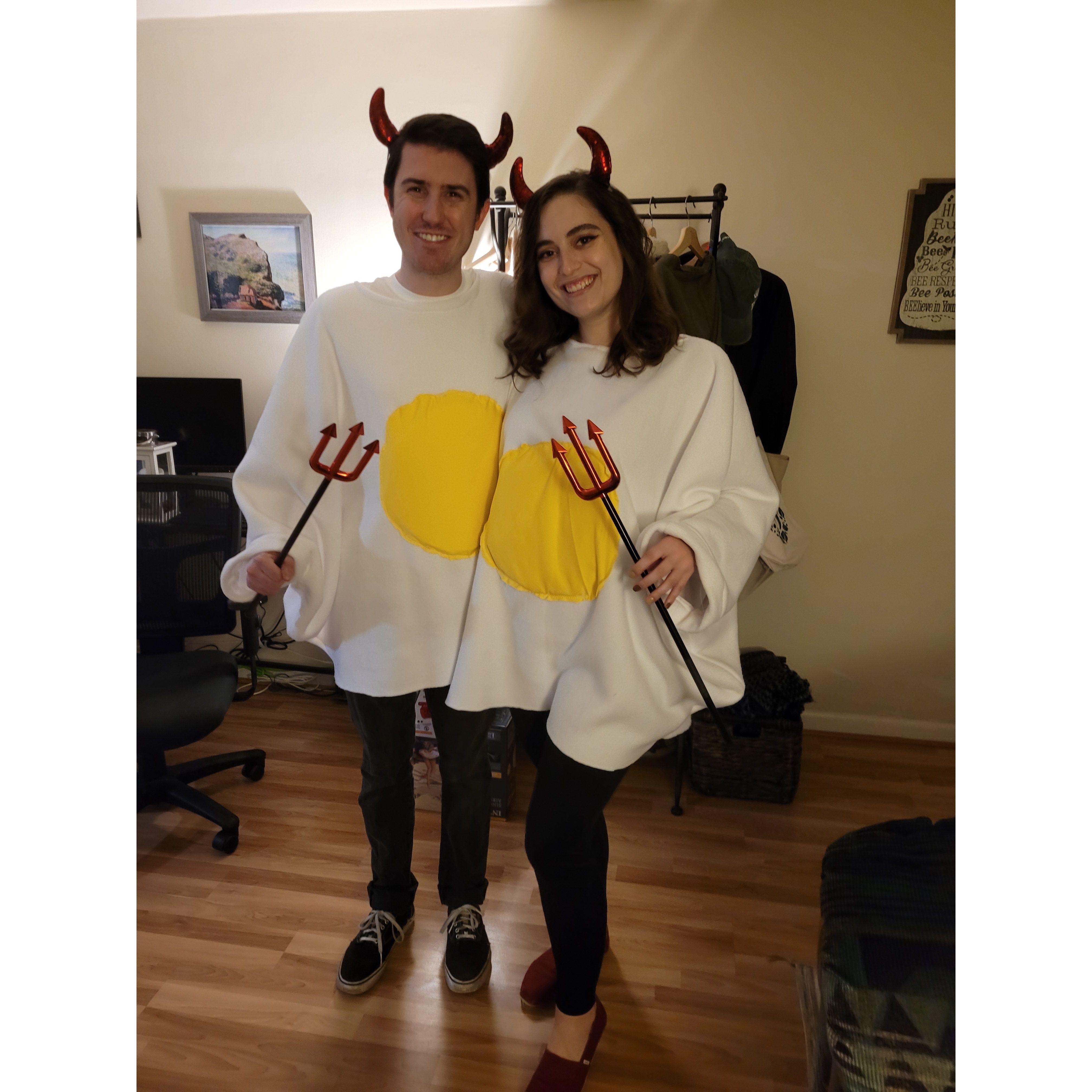 Shoutout to Victoria for making our Deviled Eggs costumes in 2021