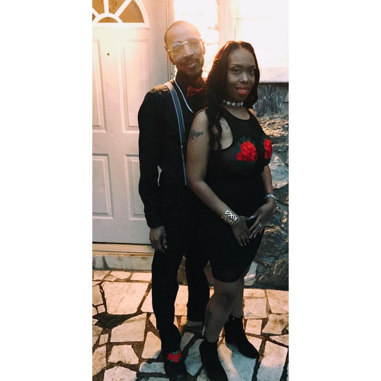 The night we got engaged !!!! On our way to the K.Michelle Concert