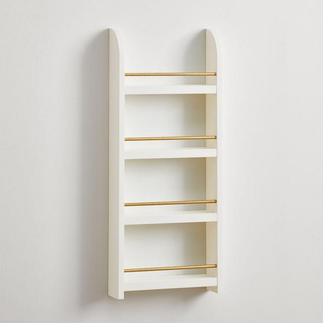 Manchester Spice Rack White/Brass