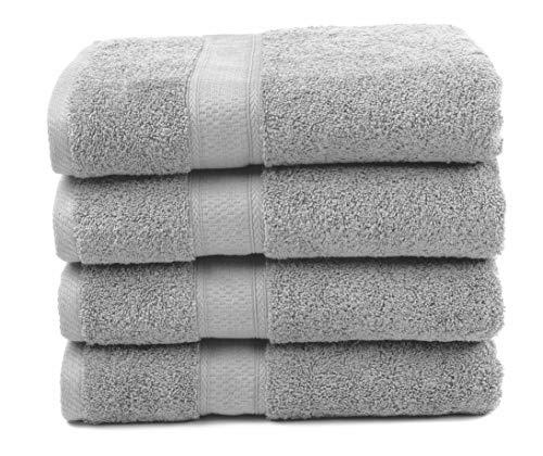 Ariv Collection Premium Bamboo Cotton Bath Towels - Natural, Ultra Absorbent and Eco-Friendly 30" X 52" (Platinum)