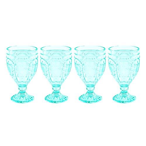 Bormioli Rocco 335945GRS021524 Romantic Stemware Glass, Set of 4, 10.75 oz, Pastel Green