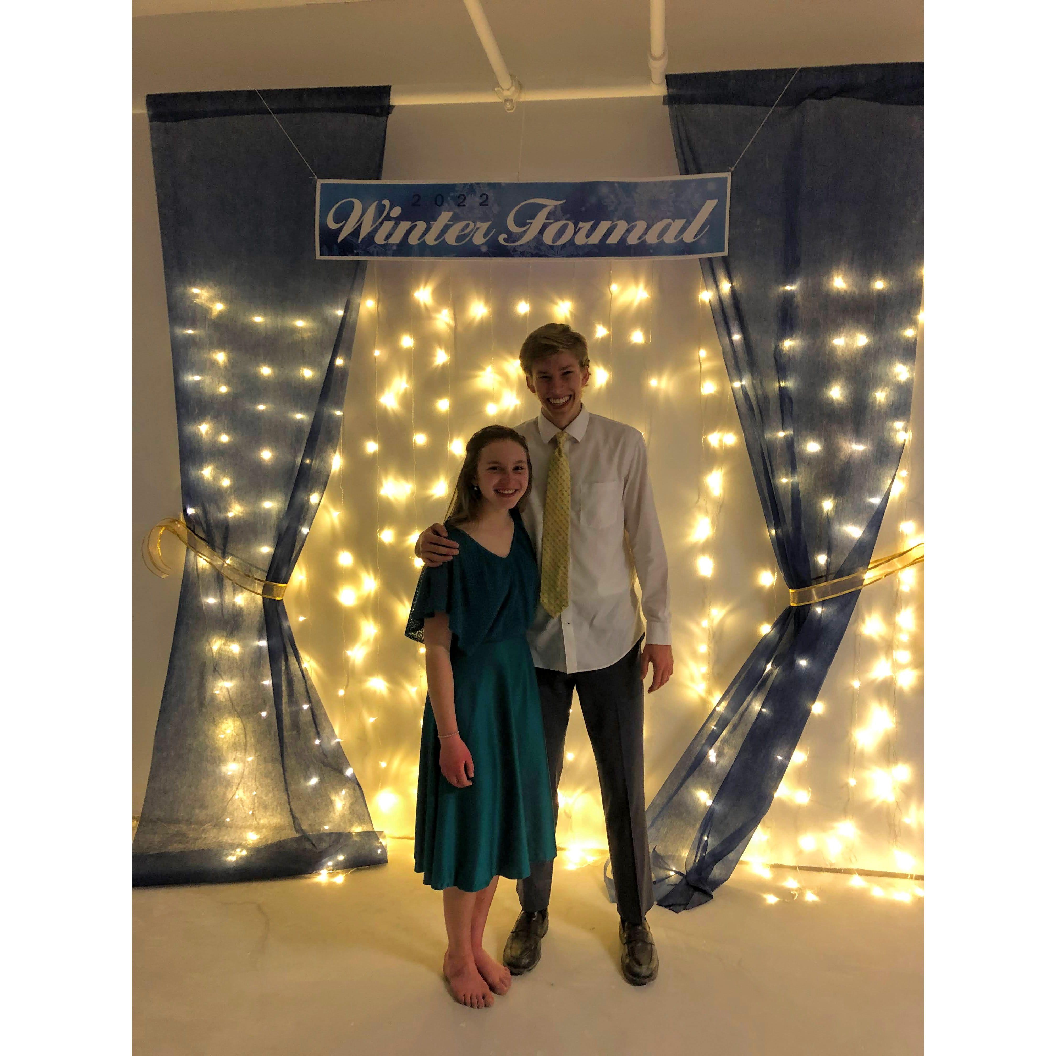 Winter Formal dance our senior year of high school