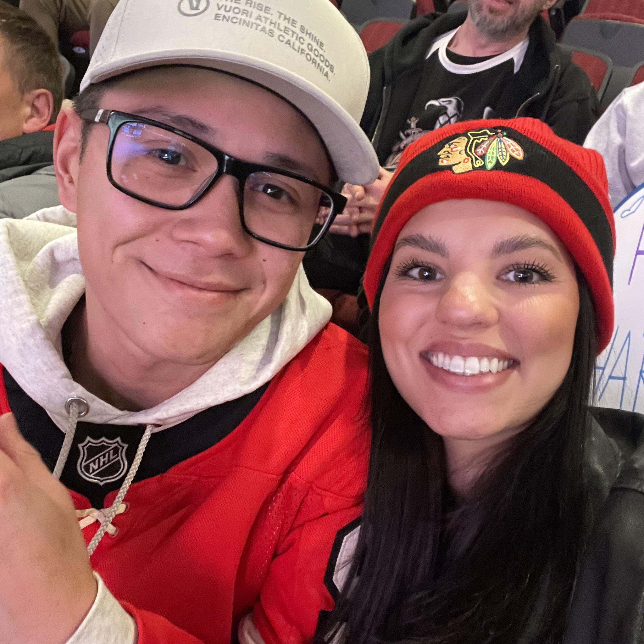 date night at the blackhawks hockey game