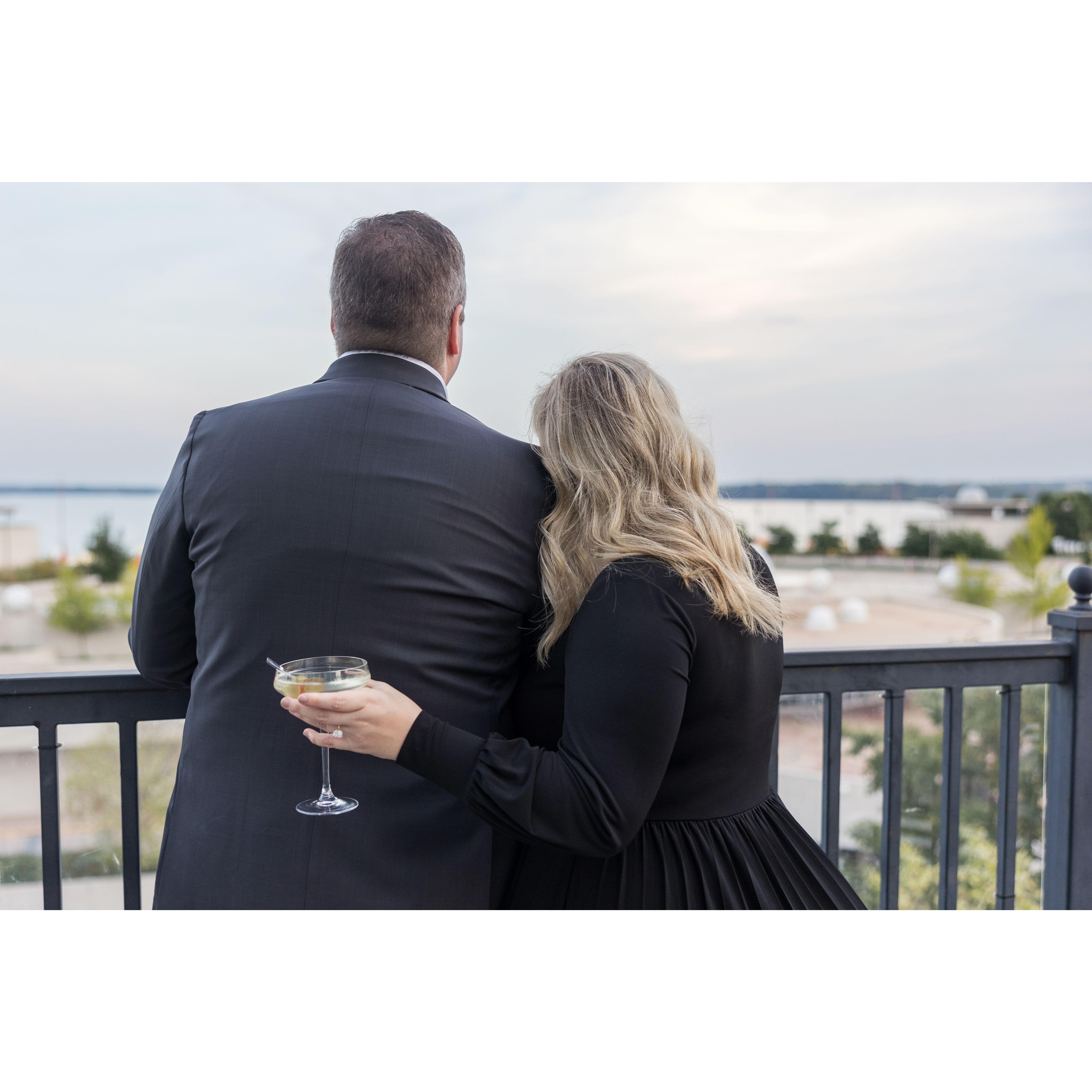 Looking out at Lake Menona from the terrace of the Madison Club.