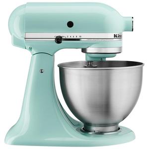 KitchenAid KSM3311XAQ Artisan Mini Series Tilt-Head Stand Mixer, 3.5 quart, Aqua Sky Blue