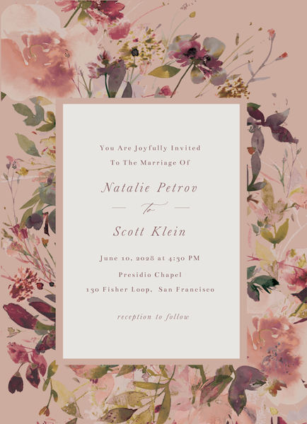Ciliegio Classic | Latte | Zola Wedding Invitations