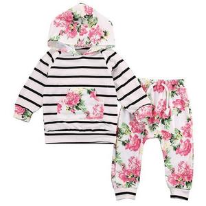 Striped Floral Baby Girl Outfit
