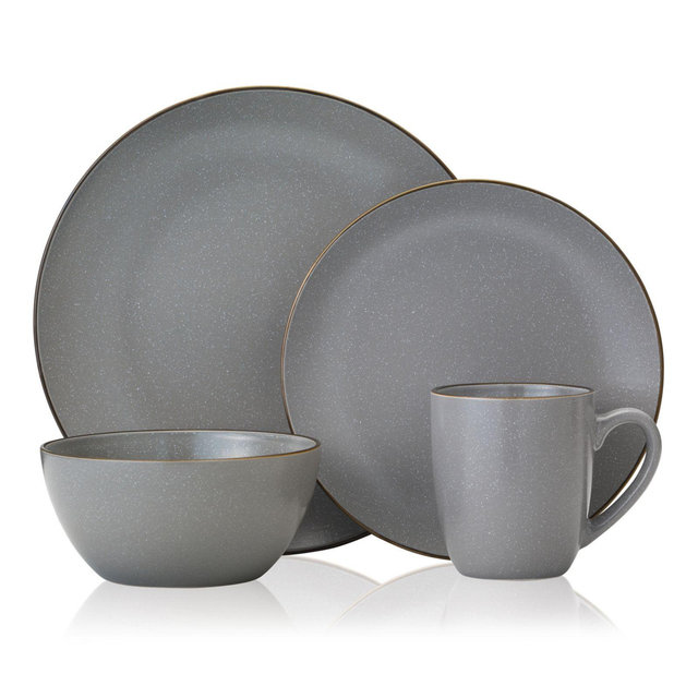 Gourmet Basics by Mikasa® Juliana 16-Piece Dinnerware Set in Grey