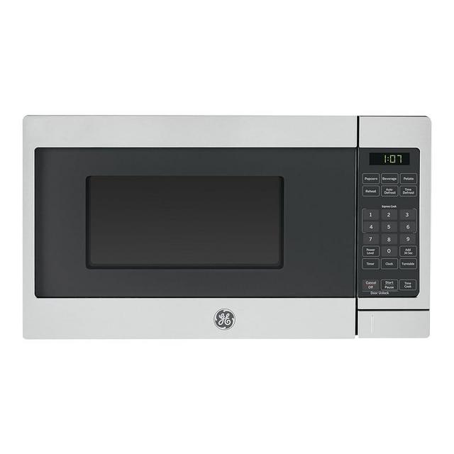 GE GCST07N1WSS Microwave Oven, 700-watt 6 Auto Cooking Settings, Child-Lock Technology, Kitchen Essentials for The Countertop, Dorm Room or Apartment, New 0.7 Cu. Ft, Stainless Steel