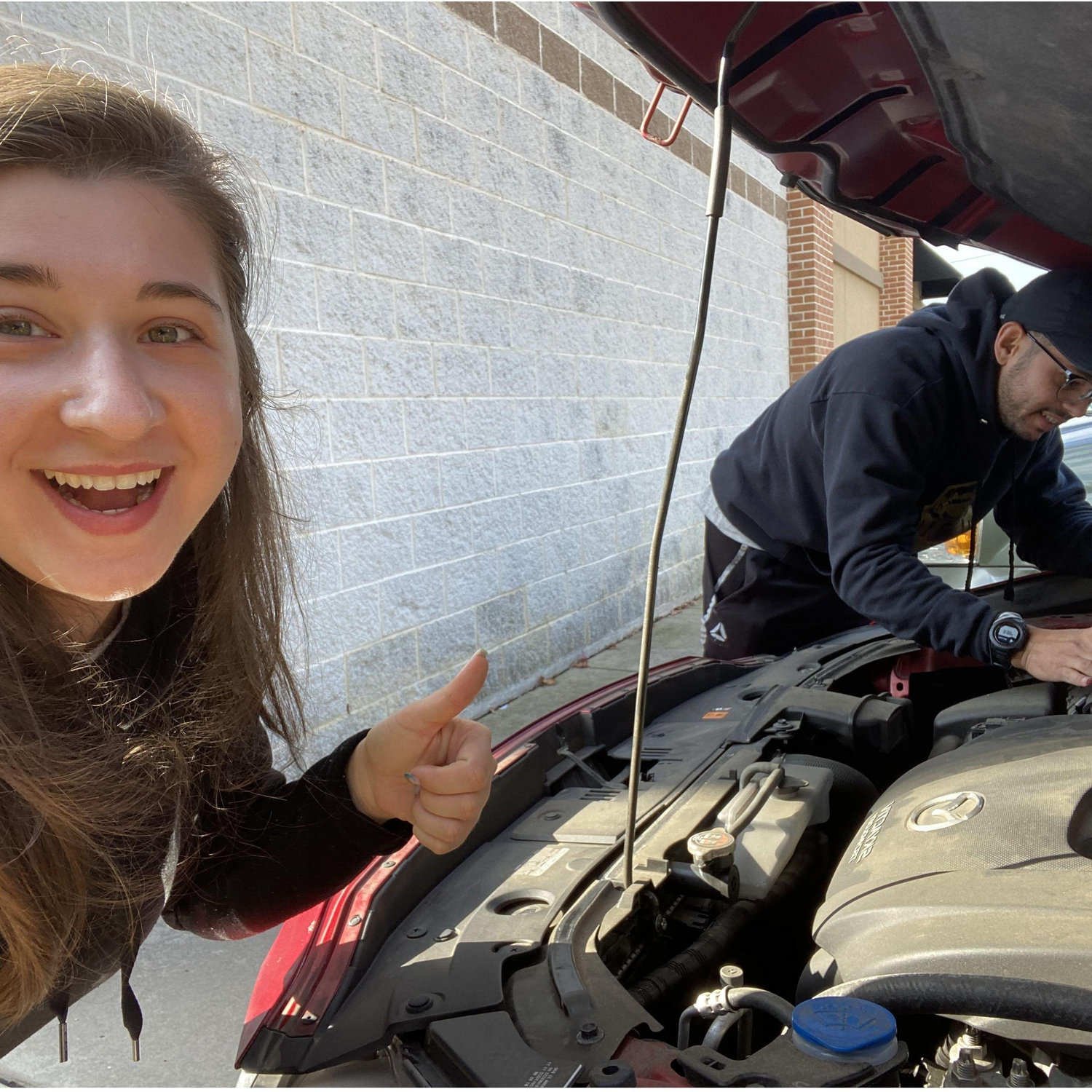 The time Juan changed Vals battery but made her touch it first just in case it wasn't safe yet