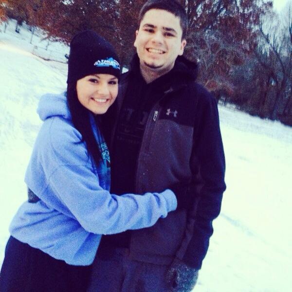 Drew and Paiges first snow day