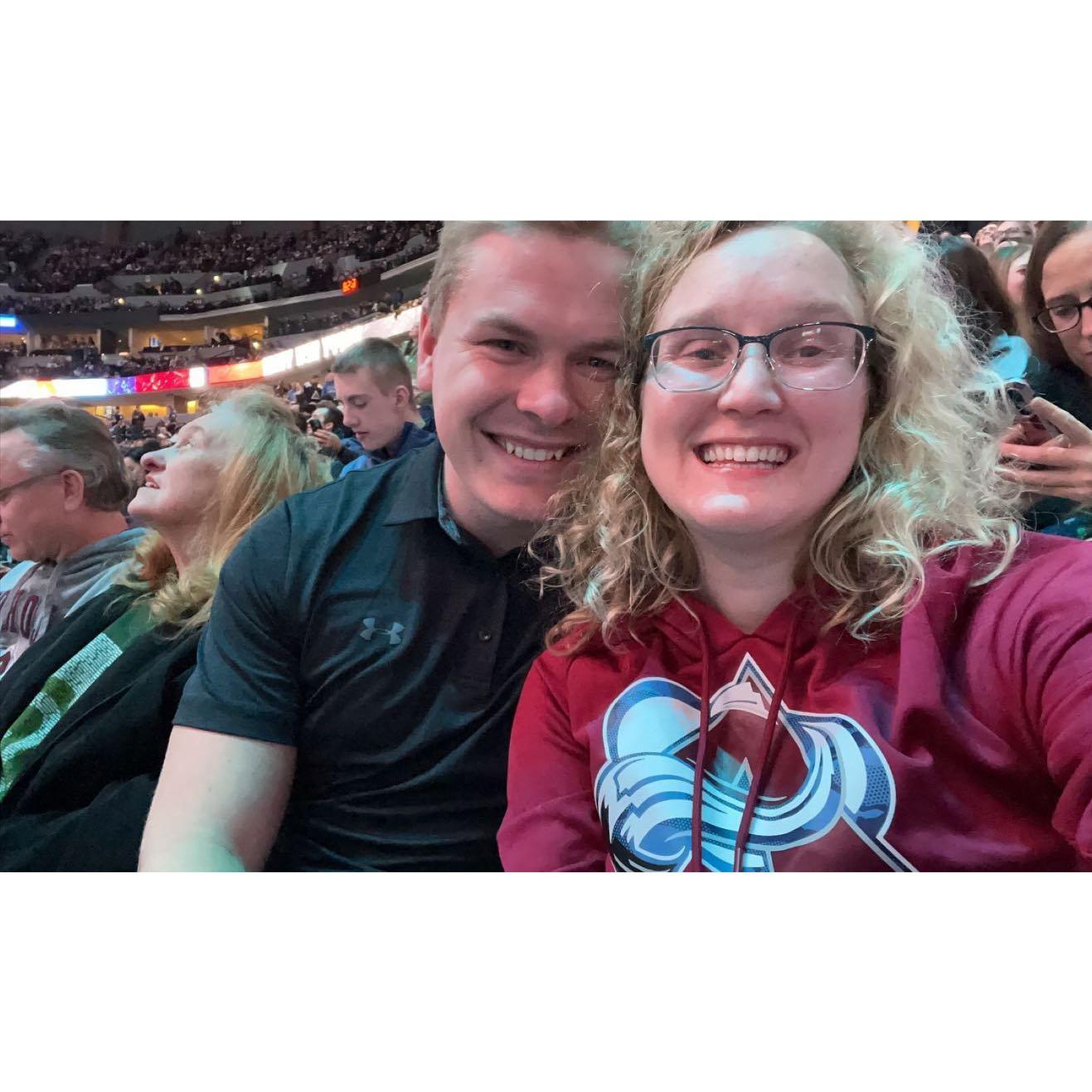 New Years Eve 2022 at the Colorado Avalanche Hockey game