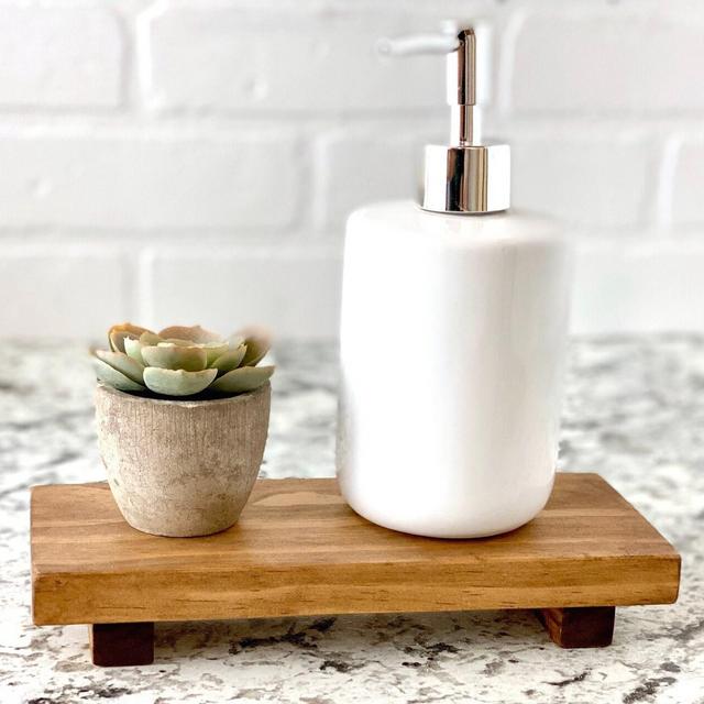 Farmhouse Soap Tray Pedestal Kitchen Decor...