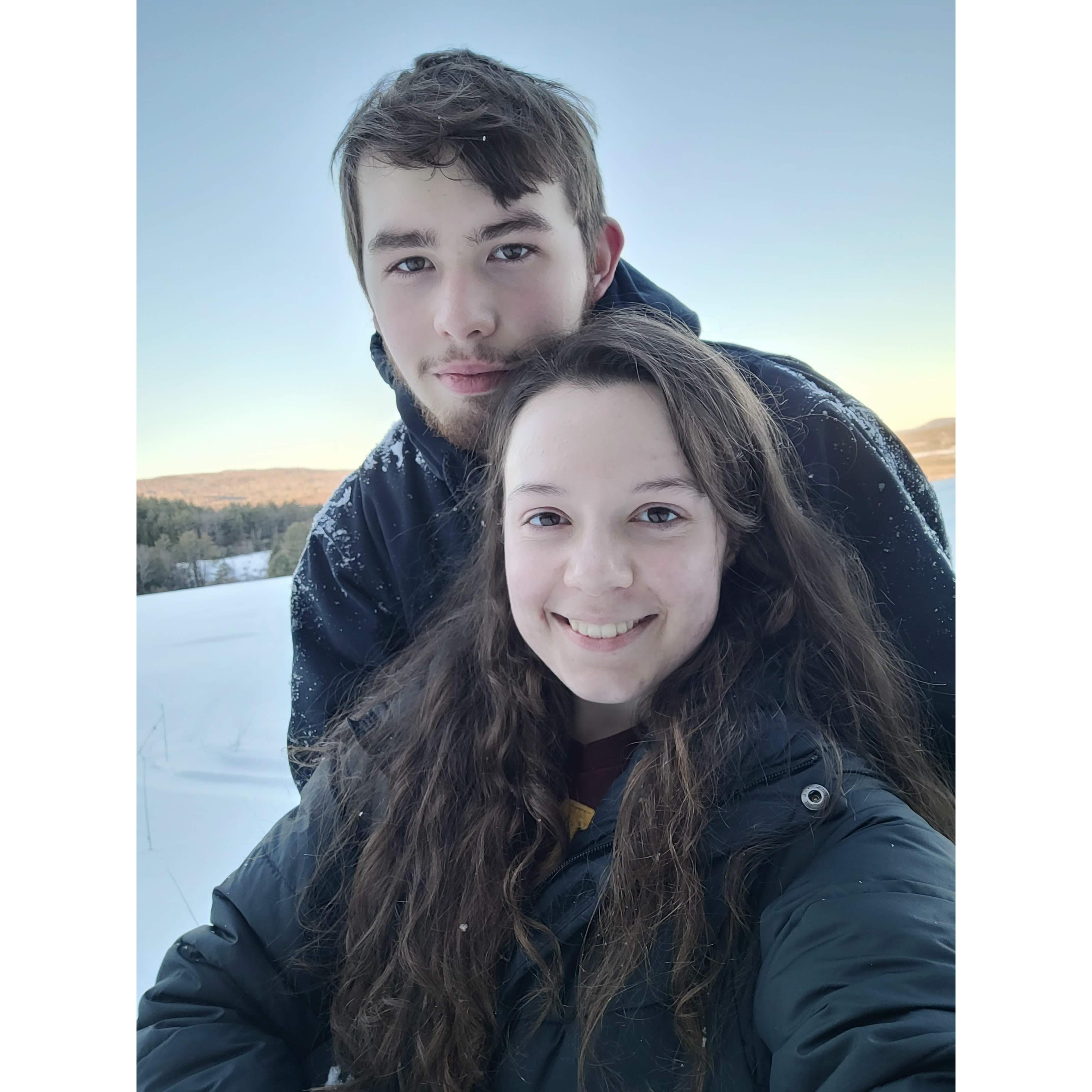 Adam's first time snowshoeing! February 2021