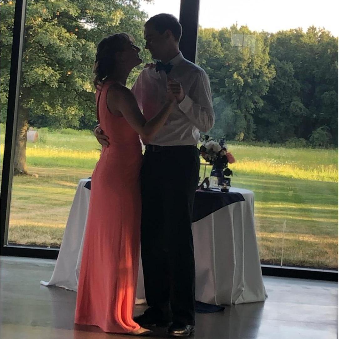 Our first slow dance together, celebrating Evan and Christy's wedding!
