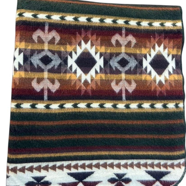 Alpaca Wool Blanket, King Size 100 x 83, Reversible 2 in 1, Thick and Ultra Soft, Hypoallergenic, Non-Itchy, Handmade in Ecuador. Premium Alpaca Wool (Green, King (U.S. Standard))