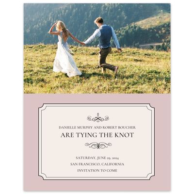 Dusty Rose, Pink Wedding Digital Save the Date - Malta Photo