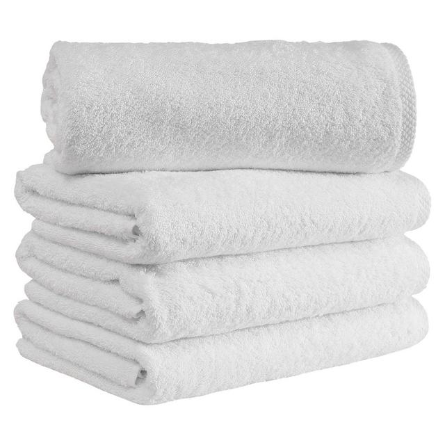 4pc Arsenal Turkish Hotel Towel Collection White - Makroteks
