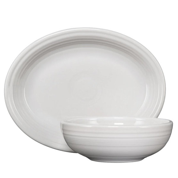 2-Piece Serve Set 11 5/8 Inch Oval Platter & 38 OZ Bistro Bowl