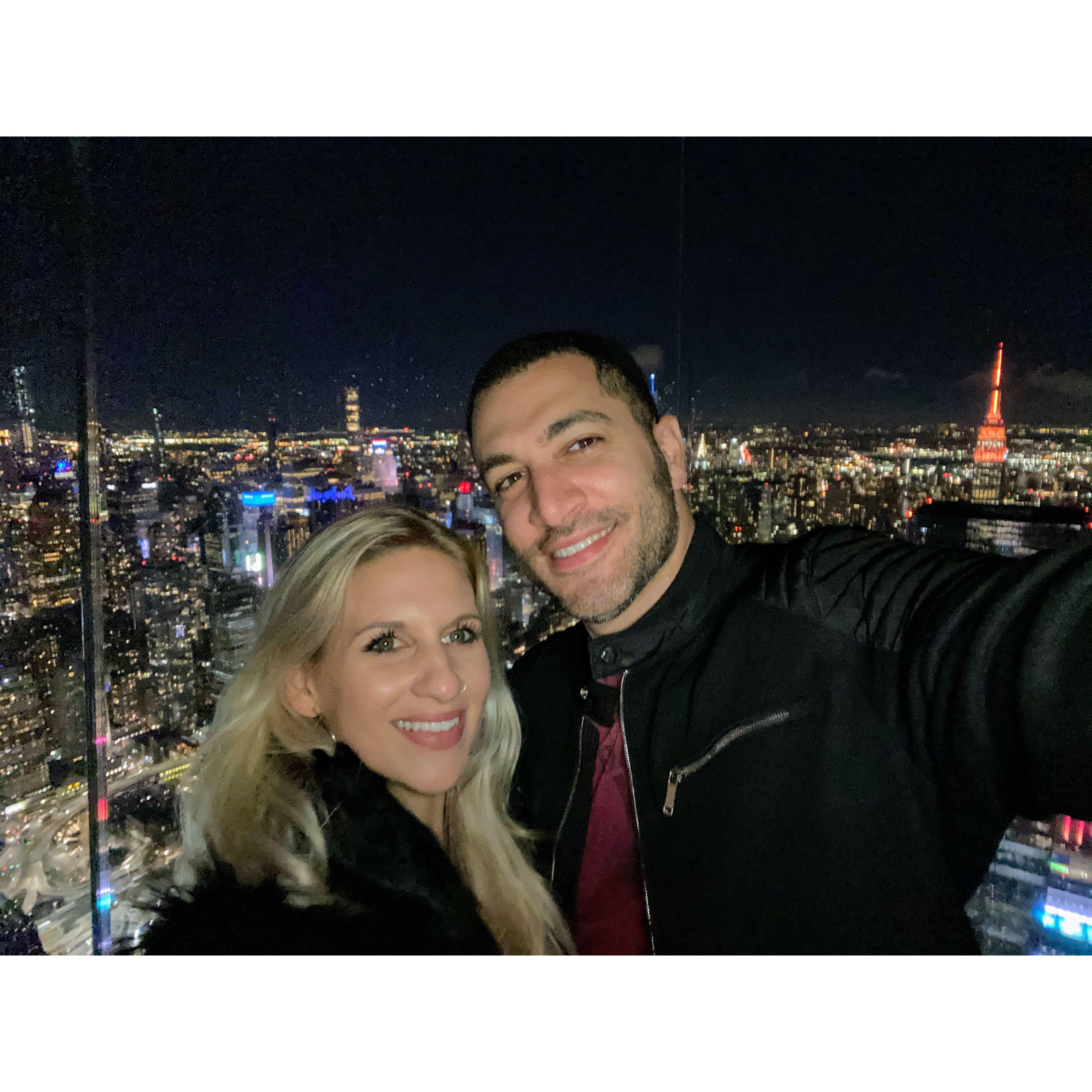 Soaking in the views at The Edge, NYC.