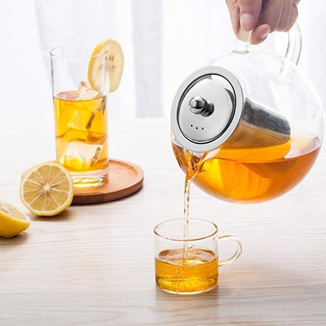Glass Teapot with Removable Infuser, OBOR Stovetop Safe Kettle, Blooming and Loose Leaf Tea Maker Set, 650ml/22oz