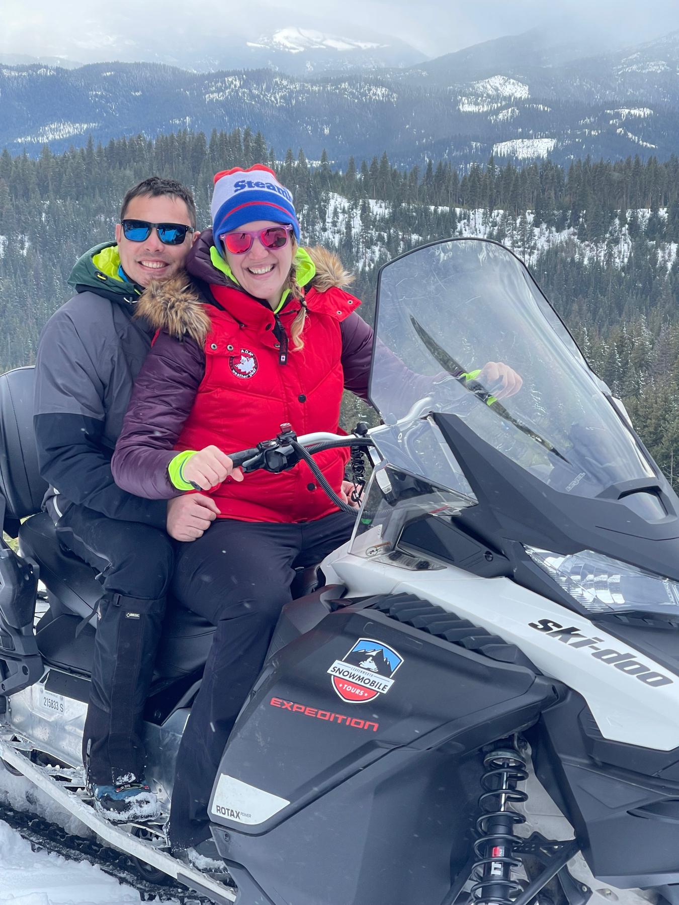 Snowmobiling, Leavenworth - February 2022.  This was Karl’s Christmas present to Katie.  Adventures and experiences are the best!