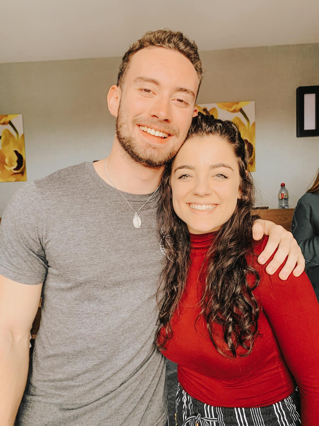 The very first picture together at a hotel in New York as they make there way to France