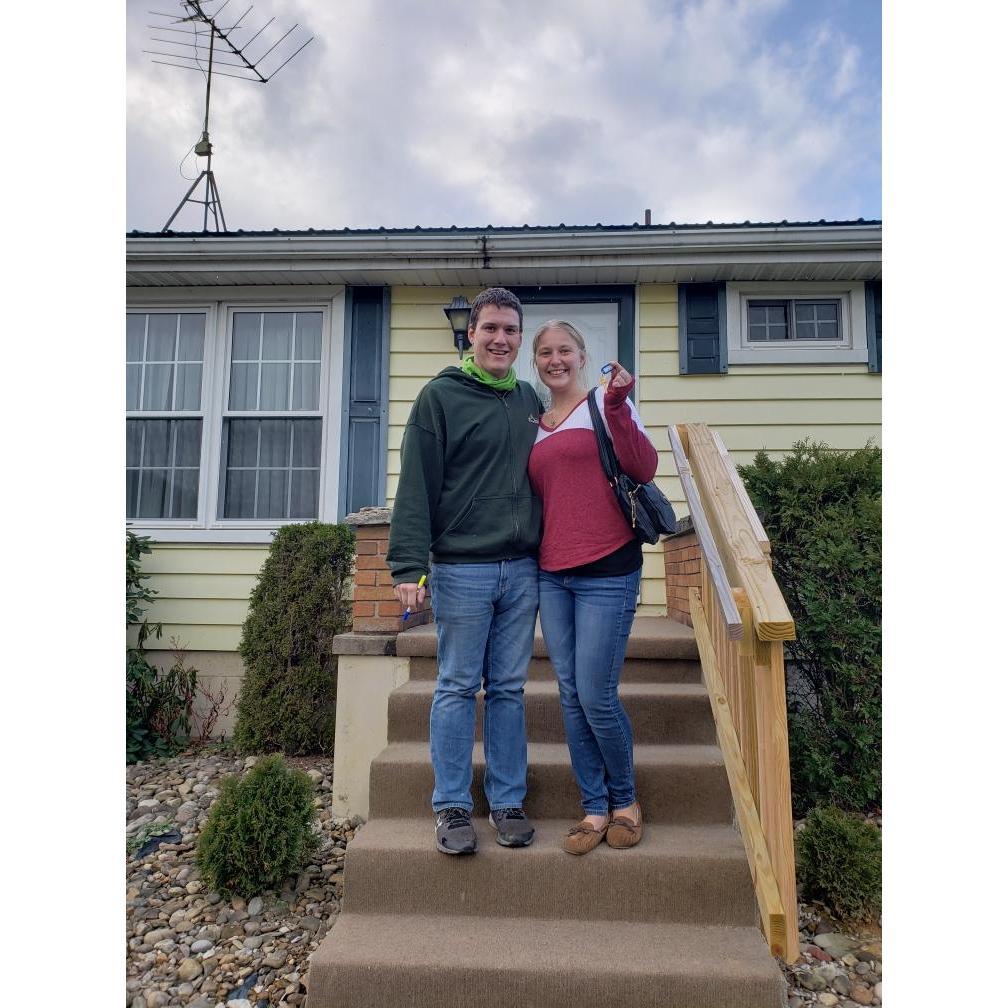 The day we closed on our First house together!