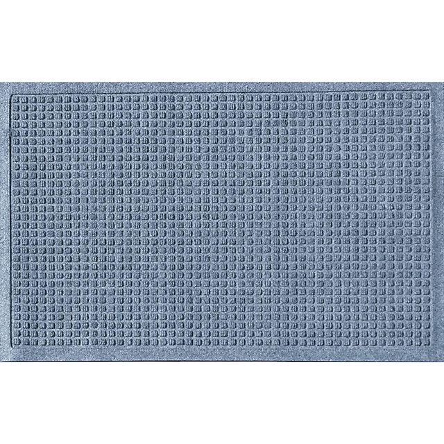 Bungalow Flooring Waterhog Door Mat, 2' x 3' Made in USA, Durable and Decorative Floor Covering, Skid Resistant, Indoor/Outdoor, Water-Trapping, Squares Collection, Bluestone