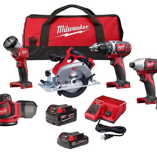 2696-25 M18 18-Volt Lithium-Ion Cordless Combo Kit (5-Tool) with 2-Batteries, Charger and Tool Bag