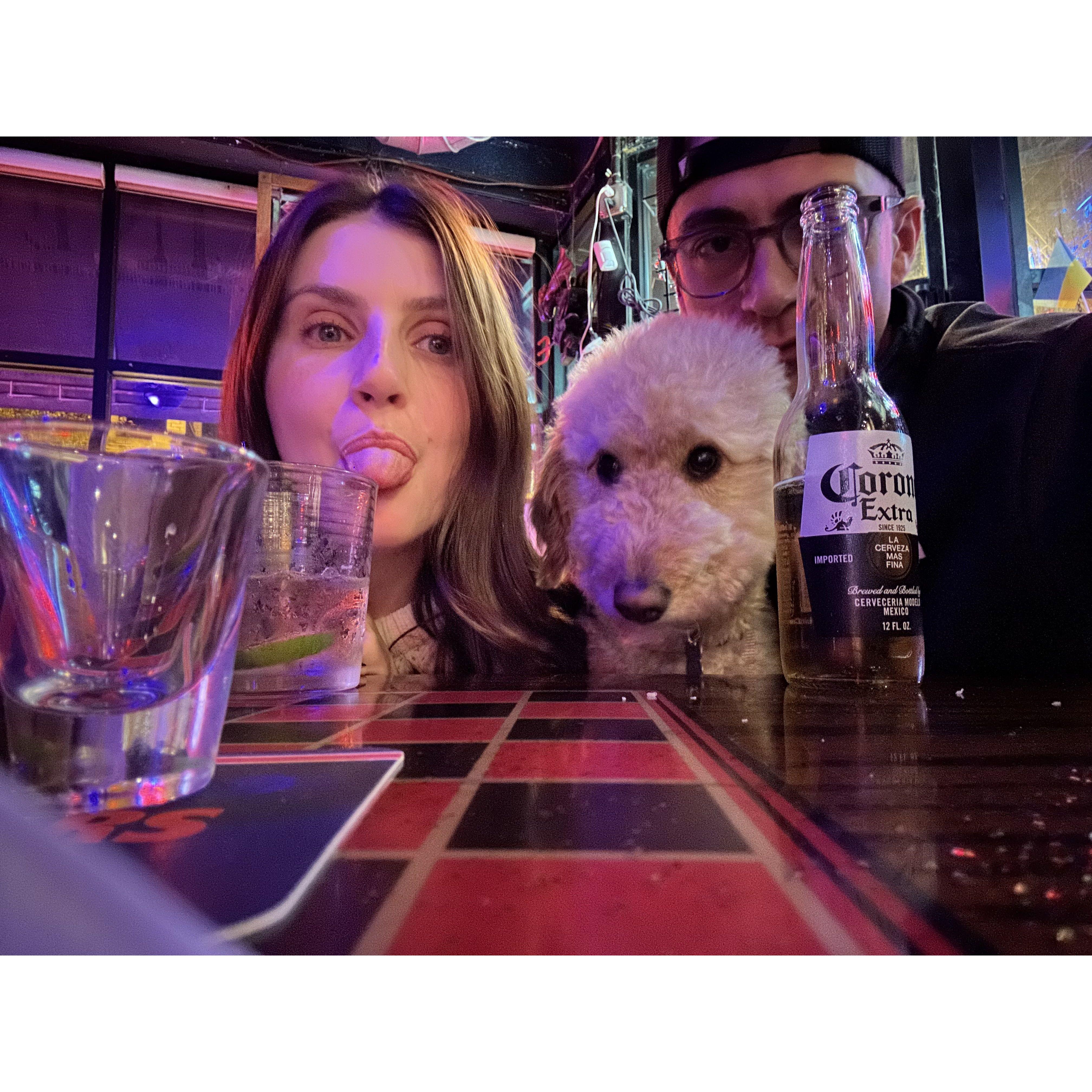 Ty and his gals hit the town.