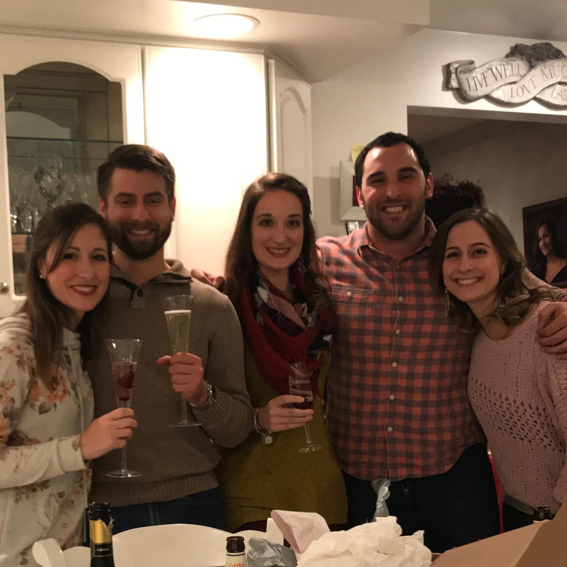 Celebrating our engagement with family and friends!