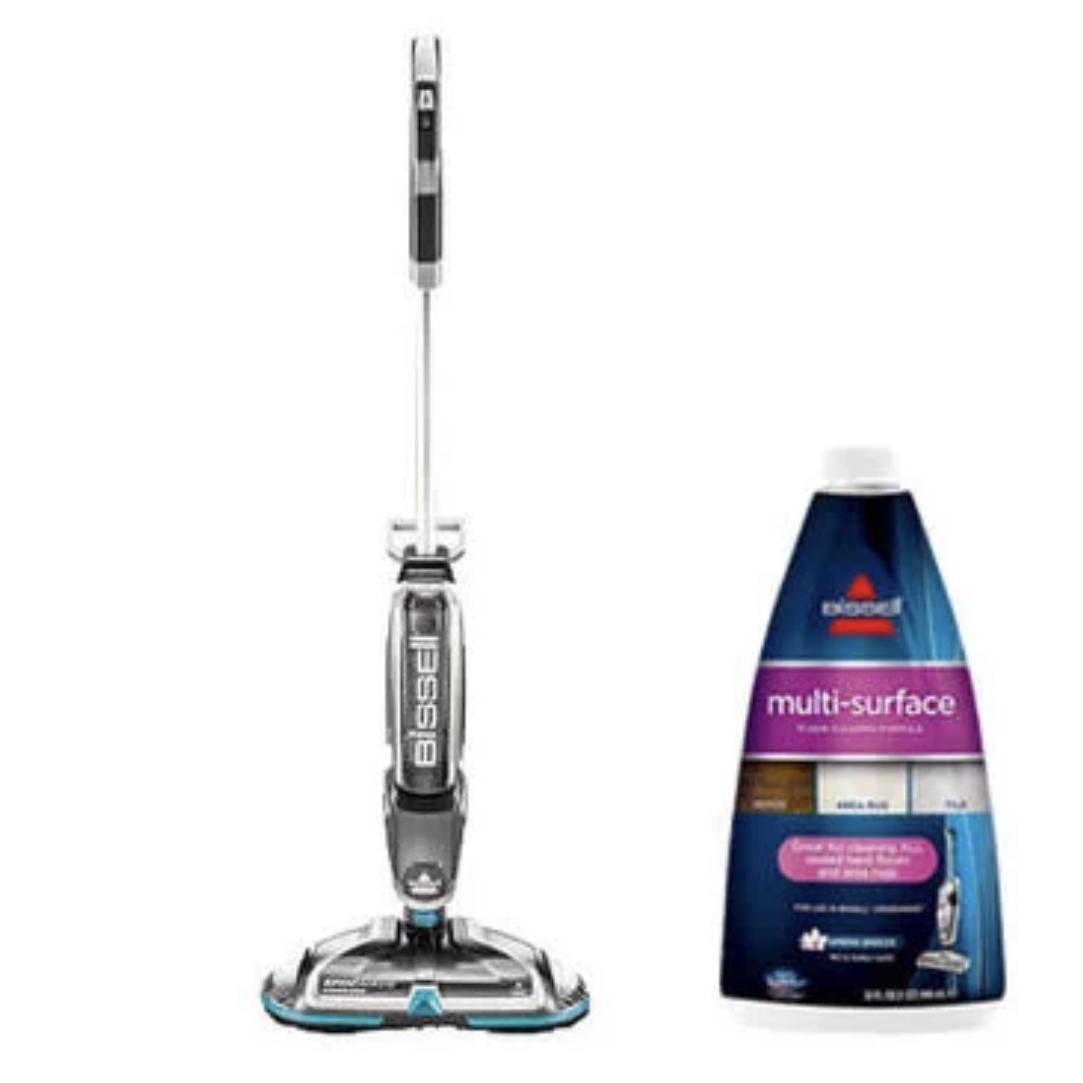 BISSELL - SpinWave Cordless Powered Mop - Titanium/Electric Blue
