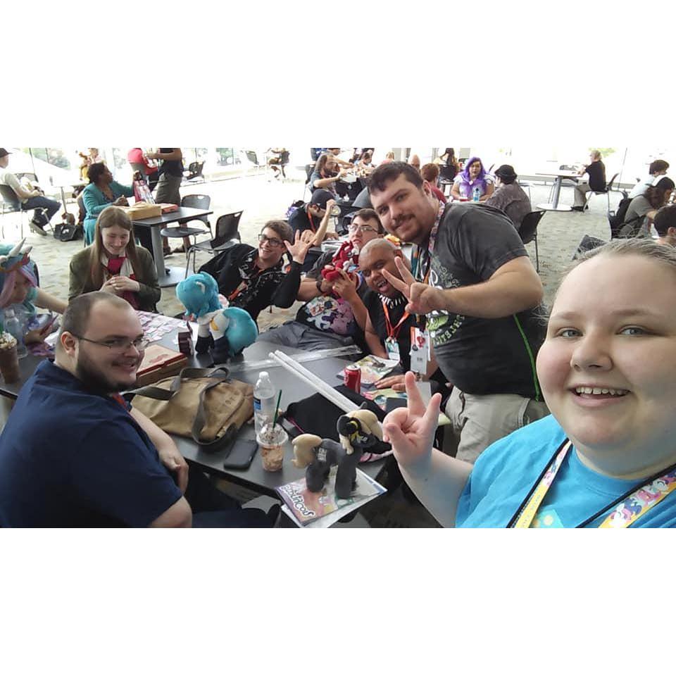 Hanging out with friends at BronyCon!