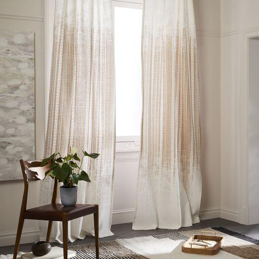Echo Print Curtains (Set of 2) - Gold Dust