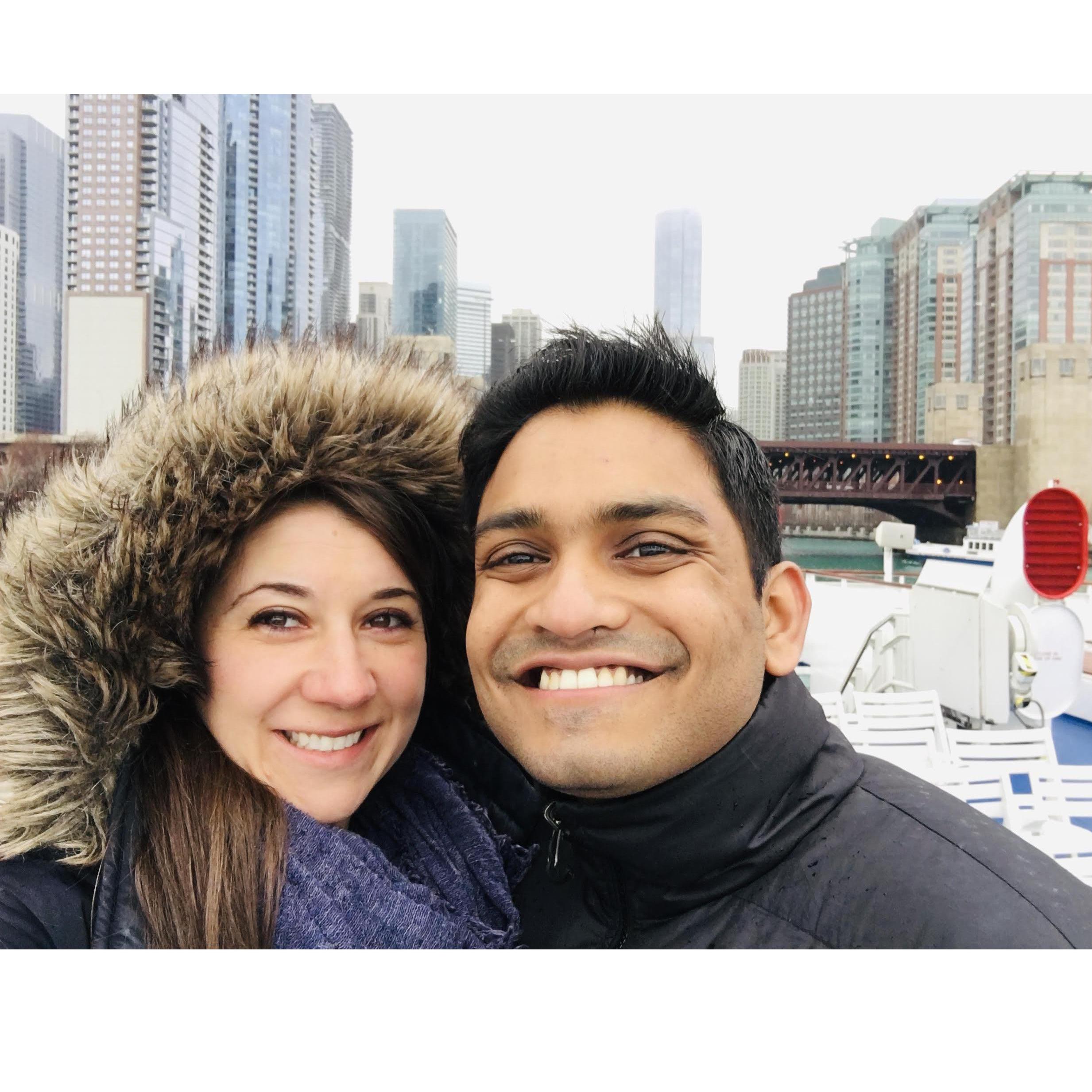 So cold! Frosty boat tour in Chicago, IL