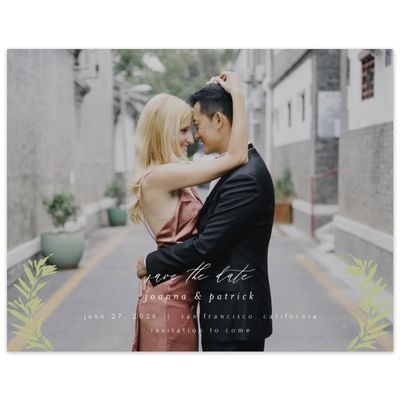 Soft Moss, Green Wedding Digital Save the Date - Callahan Photo