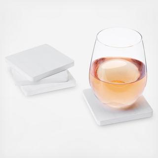 Vineyard Market Whitewash Coaster, Set of 4