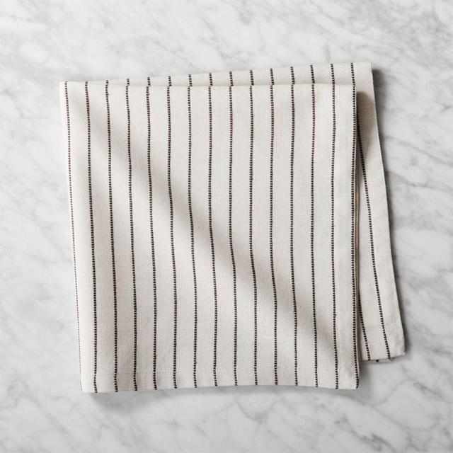 Natural and Black Pinstripe Napkin