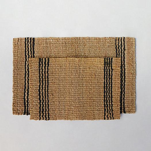 Vertical Stripe Jute Doormat