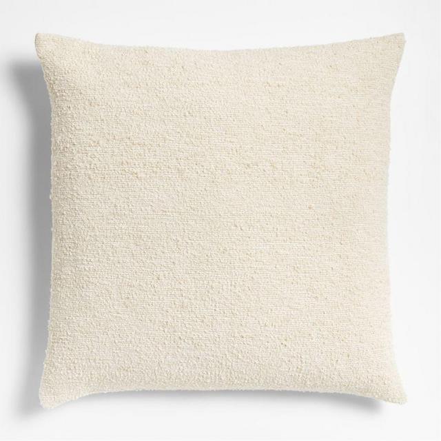 Corse 30"x30" Ivory Boucle Throw Pillow Cover by Athena Calderone