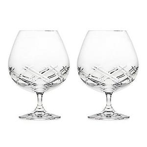 Top Shelf Bevel Crystal Brandy Glasses (Set of 2)