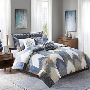 INK+IVY Alpine Comforter Set in Navy
