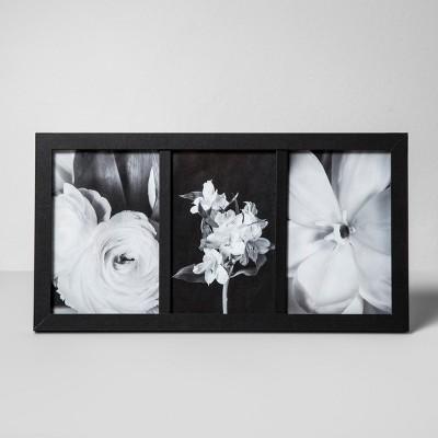 Thin Frame Holds 3 Photos Black 4"x6" - Made By Design™