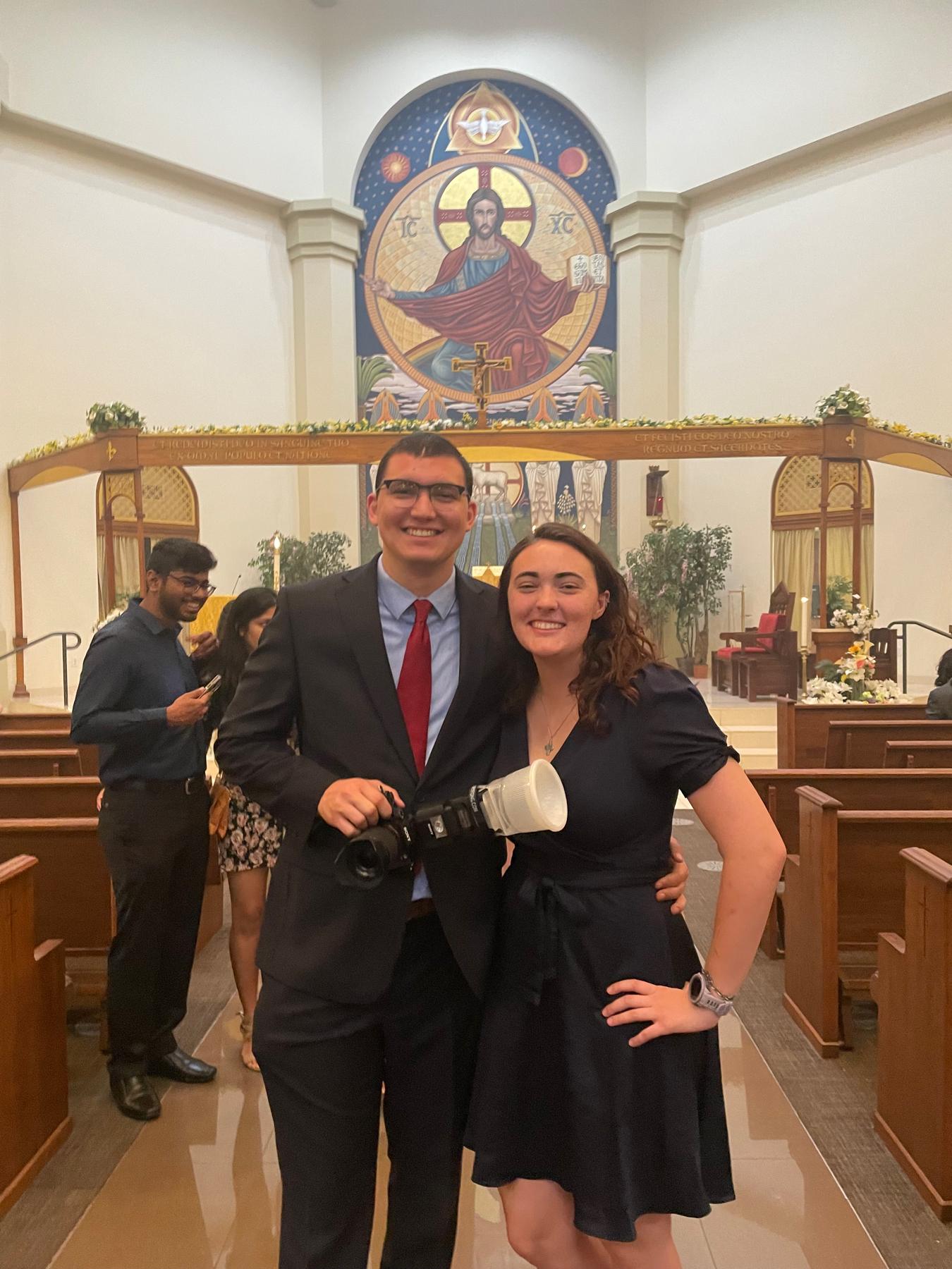 Easter 2022 at the 
All Saints Catholic Newman Center (where we will be getting married!)