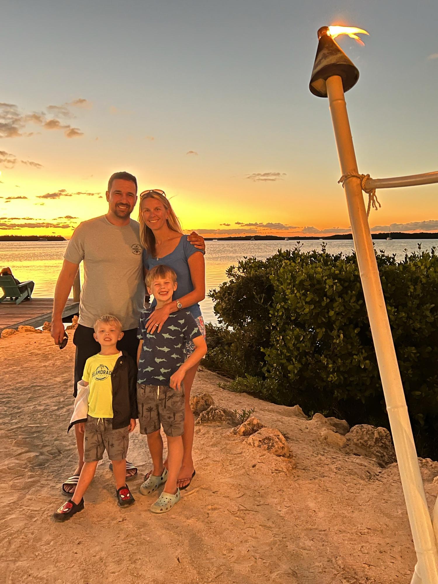 Another beautiful sunset in December 2021 at the place where we got engaged.