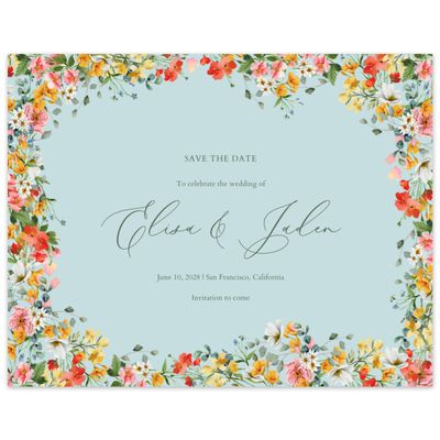 Iceberg, Blue Wedding Digital Save the Date - Pourpier Landscape